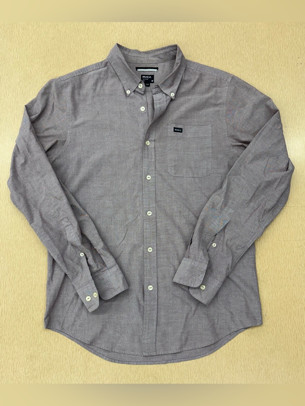 RVCA light purple button down shirt
